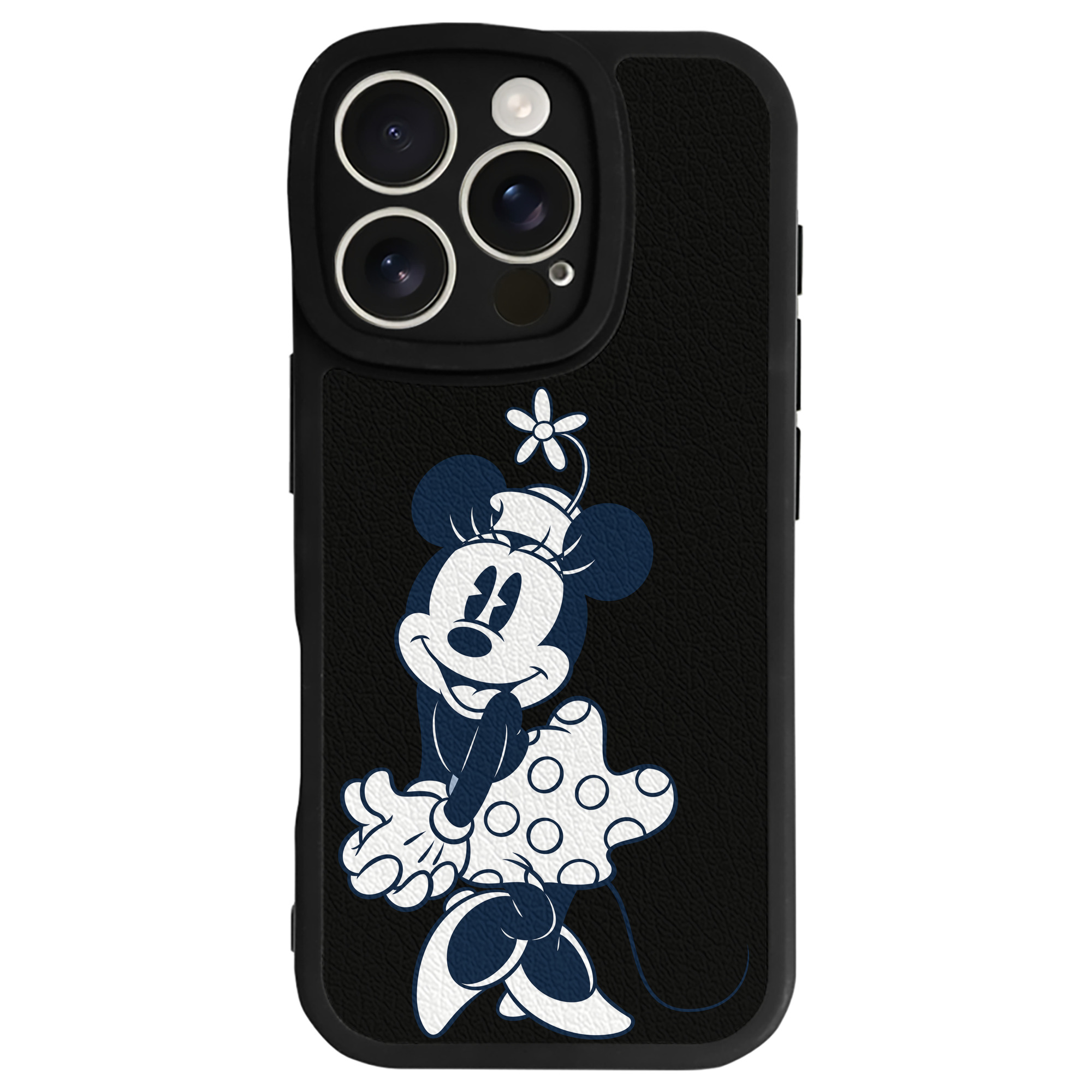 （画像用） ミッキーマウス Mickey Mouse 【iPhone 16シリーズ対応】シリコンスマホケース（レザー調） 材質：シリコン
